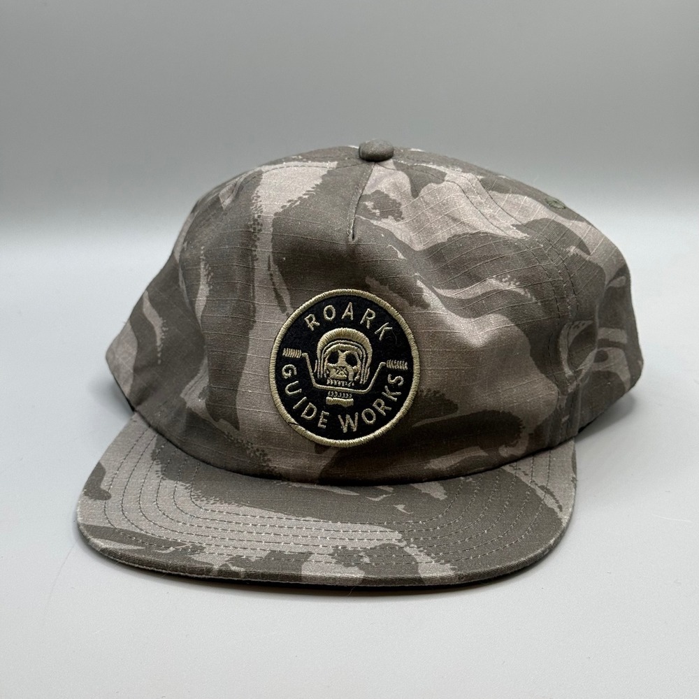 Roark Guide Works Mens Tiger Camo Ripstop Snapback Hat Gray